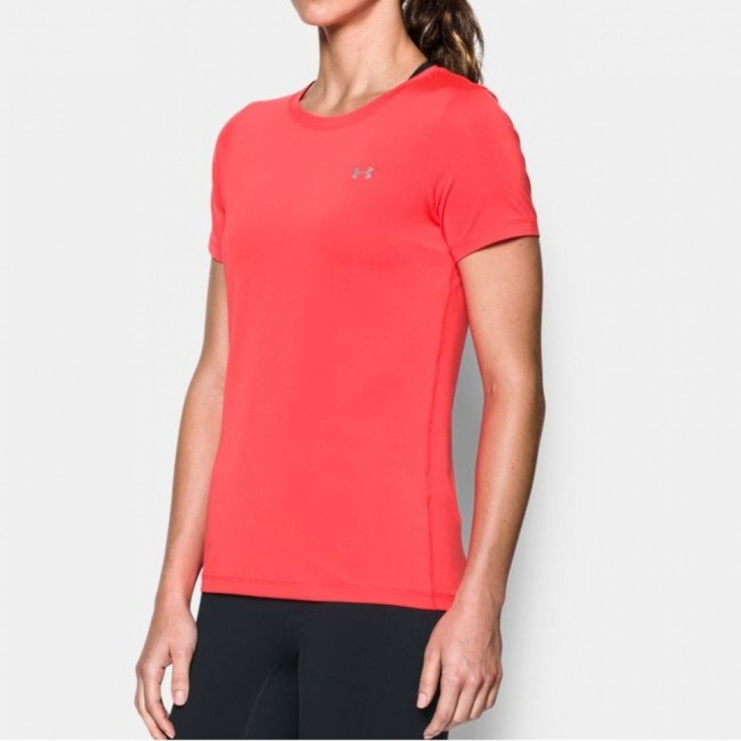 Tričko UNDER ARMOUR HeatGear Armour SS W červené - Dámske oblečenie - 2