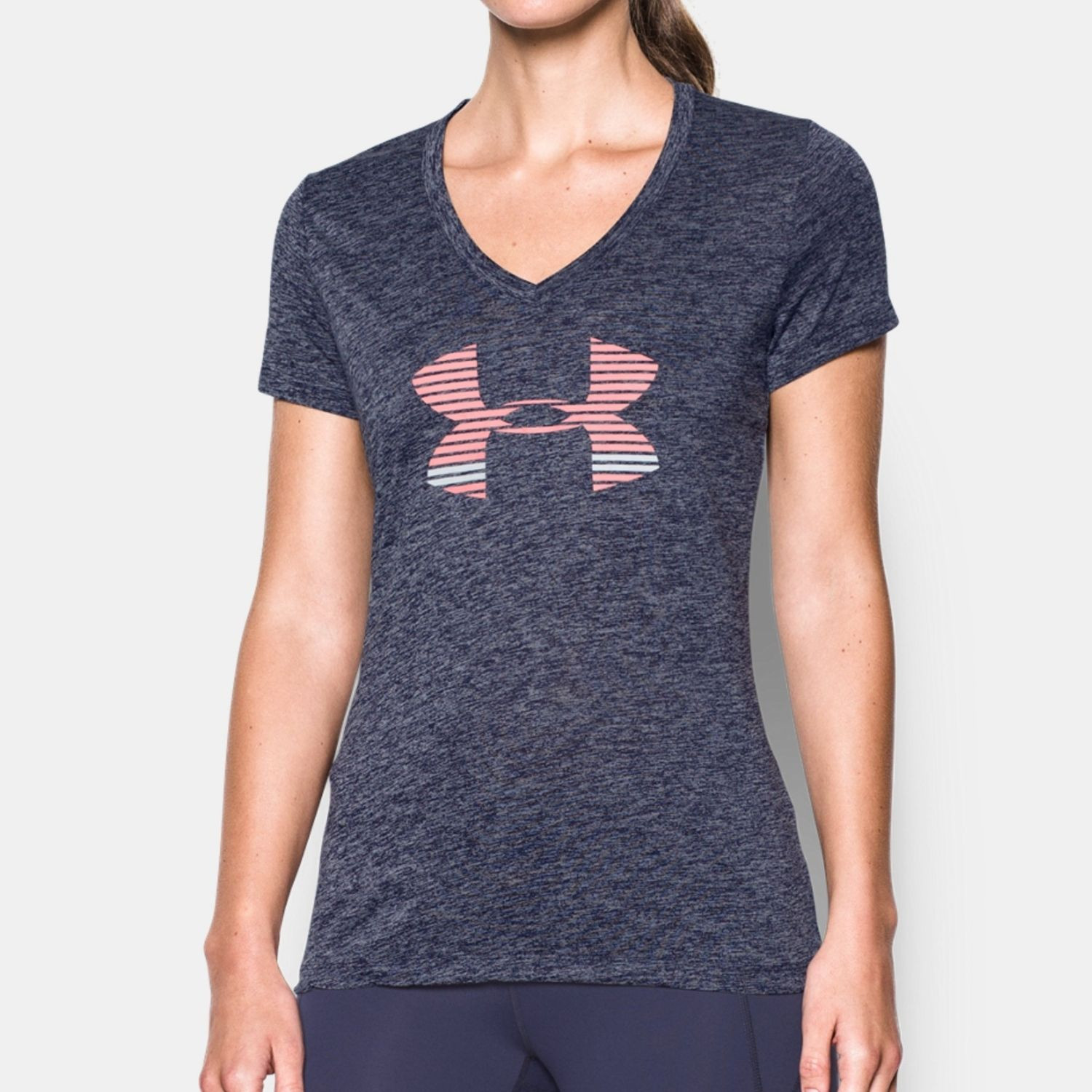 Tričko UNDER ARMOUR Tech SSV Graphic Twist Blue / Red - Dámske oblečenie - 1