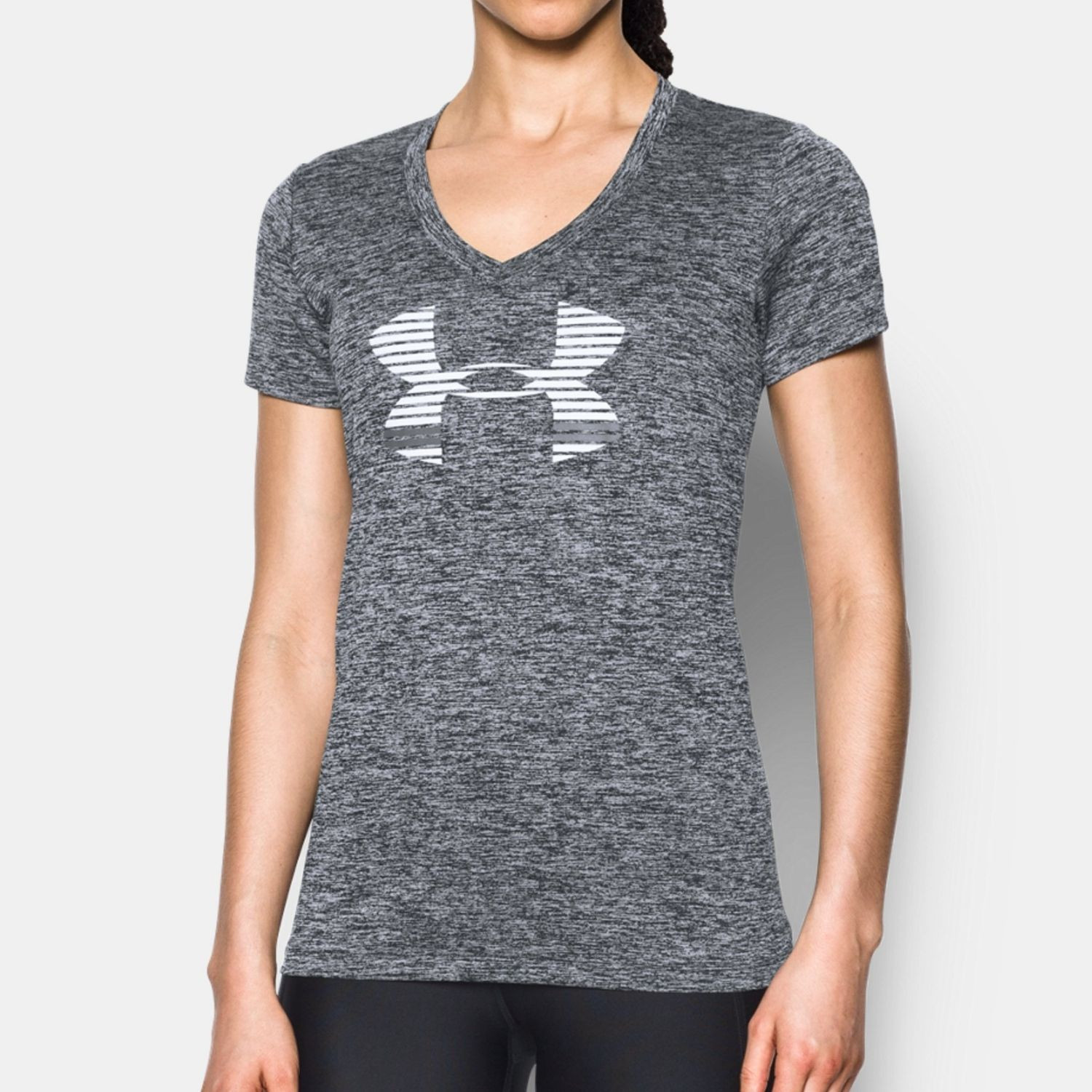Tričko UNDER ARMOUR Tech SSV Graphic Twist Black / White - Dámske oblečenie - 1