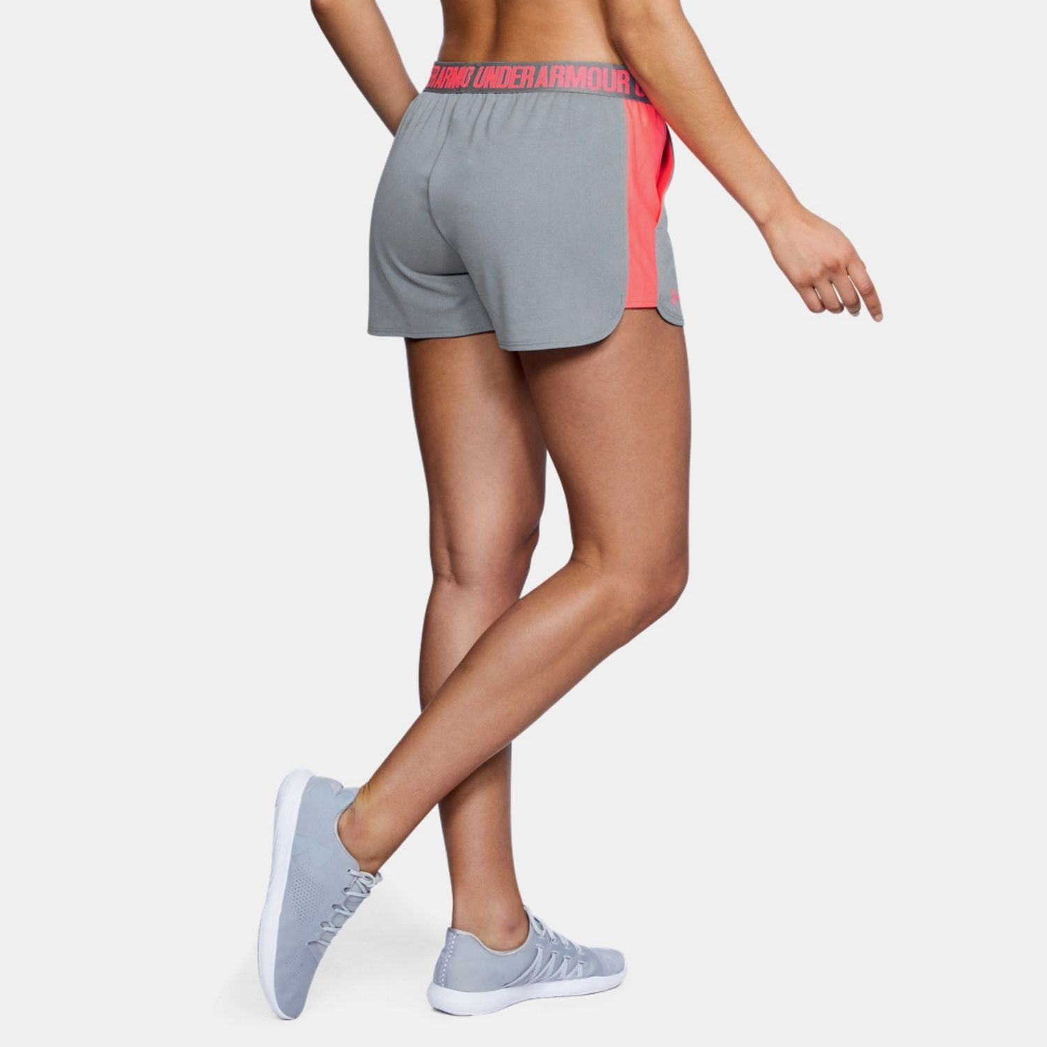 Šortky UNDER ARMOUR Play Up Short 2.0 sivo-oranžové - Dámske kraťasy & šortky & sukne - 2