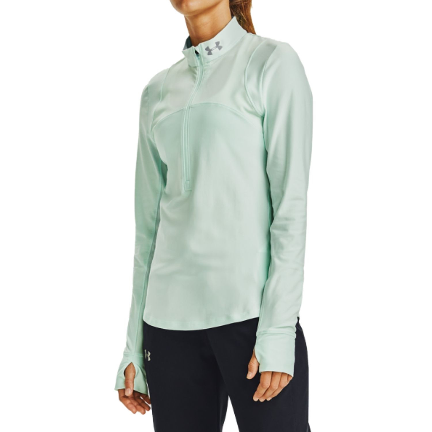 Mikina UNDER ARMOUR Qualifier Half Zip Green - Mikiny bez kapucne - 1