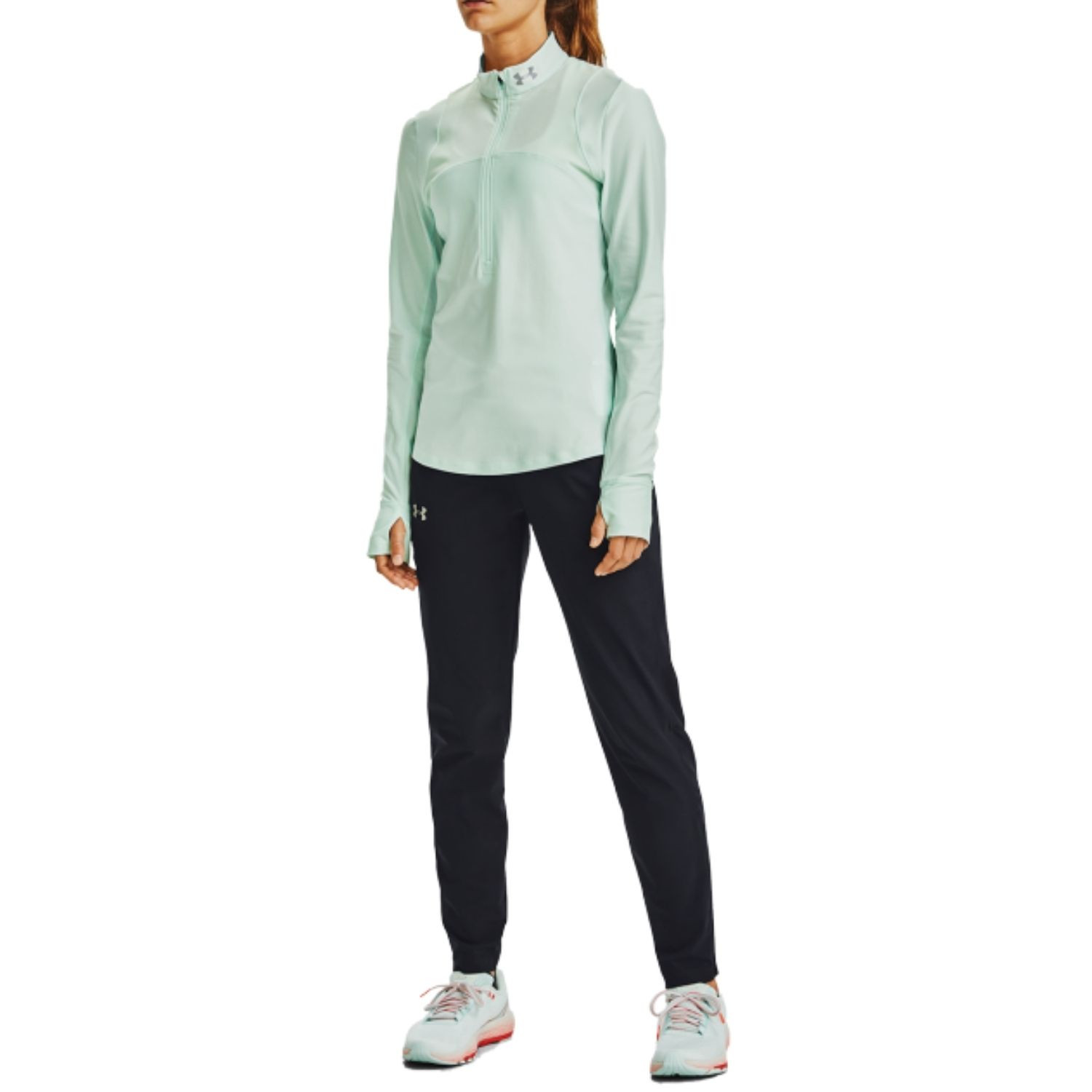 Mikina UNDER ARMOUR Qualifier Half Zip Green - Mikiny bez kapucne - 3