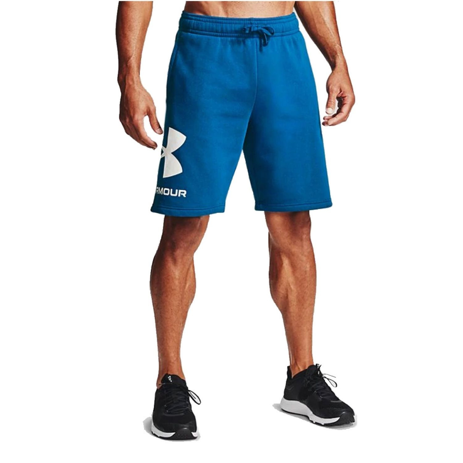 Šortky UNDER ARMOUR Rival Flc Big Logo Blue - Kraťasy & Šortky - 1