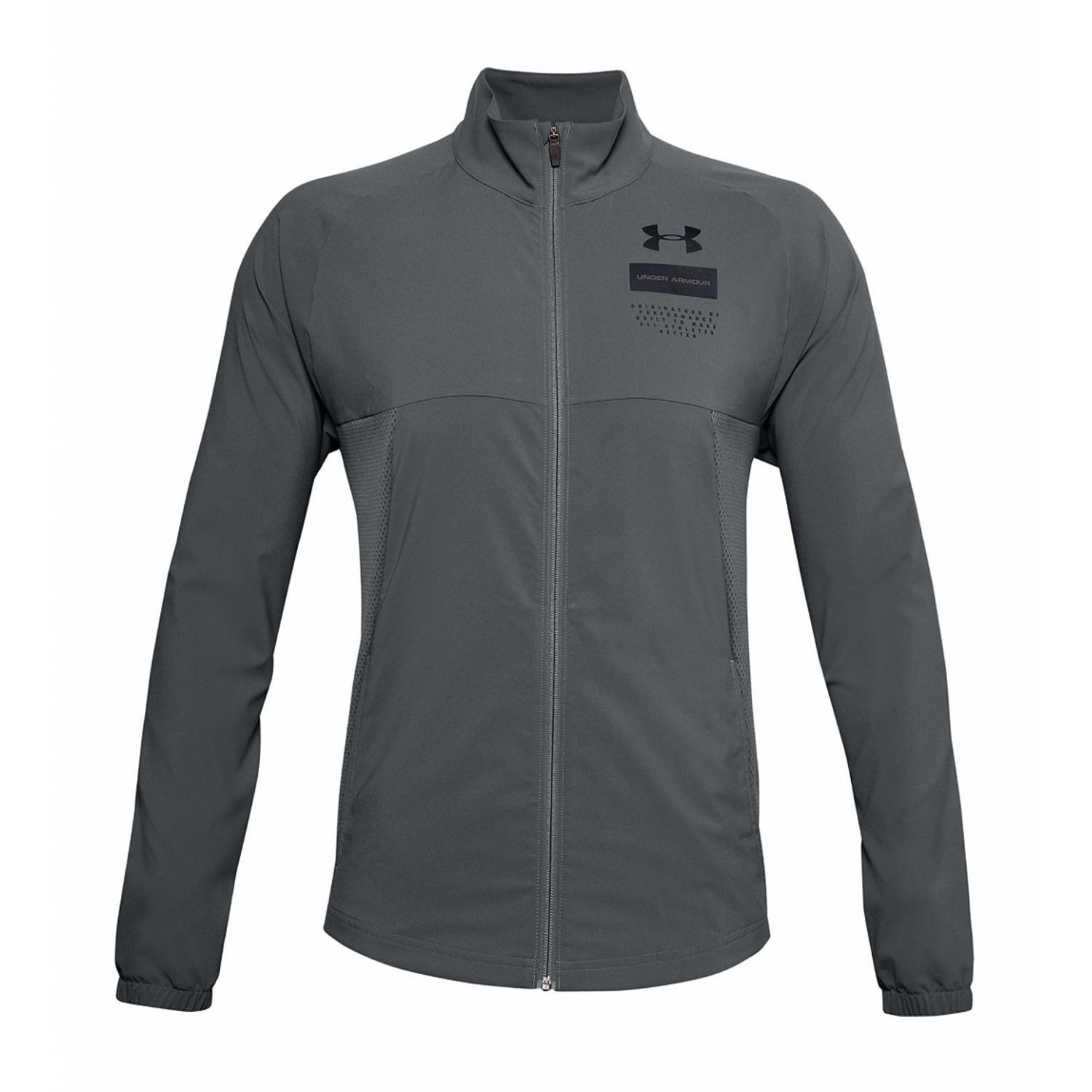 Mikina UNDER ARMOUR Summer Woven FZ Grey - Mikiny bez kapucne - 3