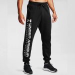 Tepláky UNDER ARMOUR Rival Fleece Max Black / White