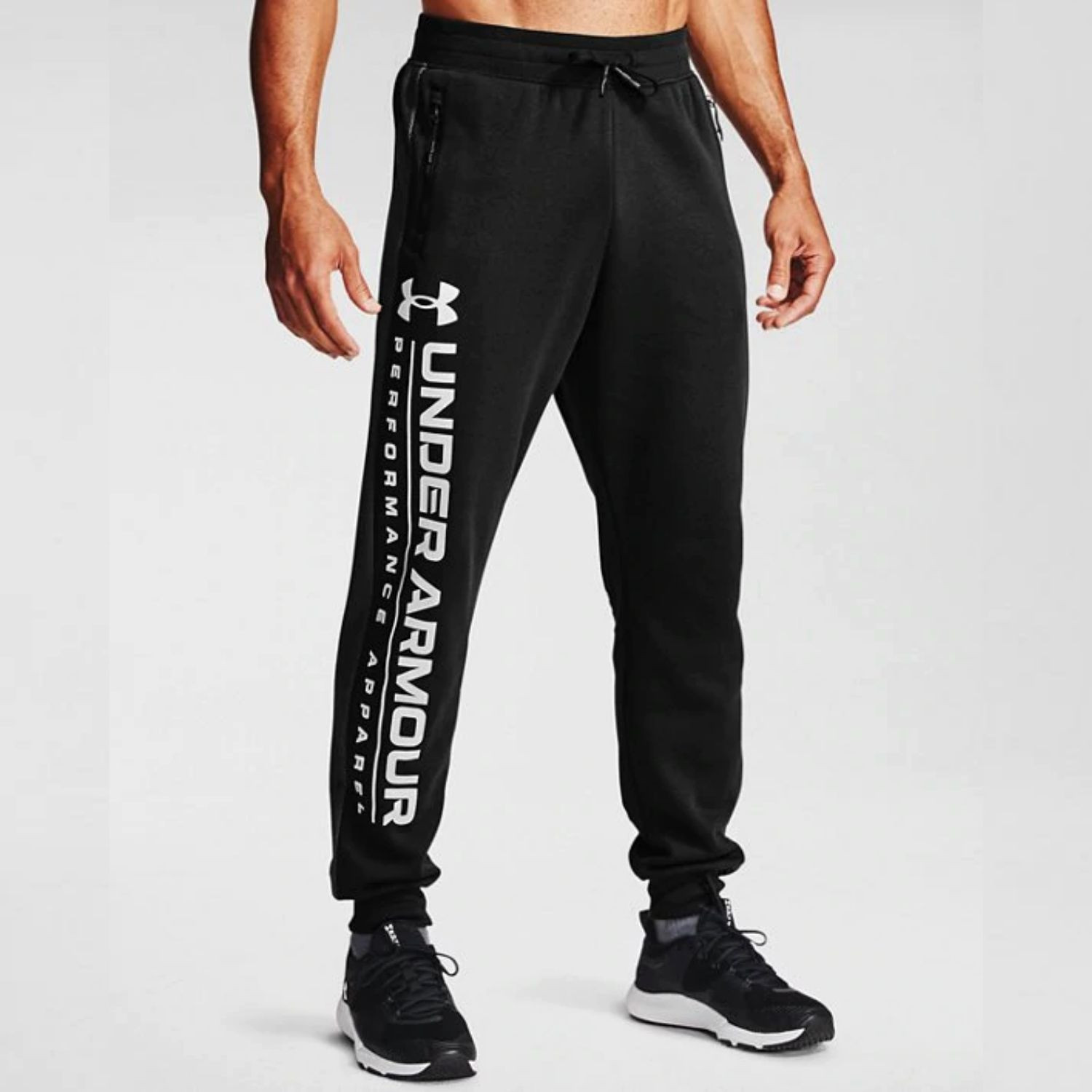 Tepláky UNDER ARMOUR Rival Fleece Max Black / White - Tepláky - 1