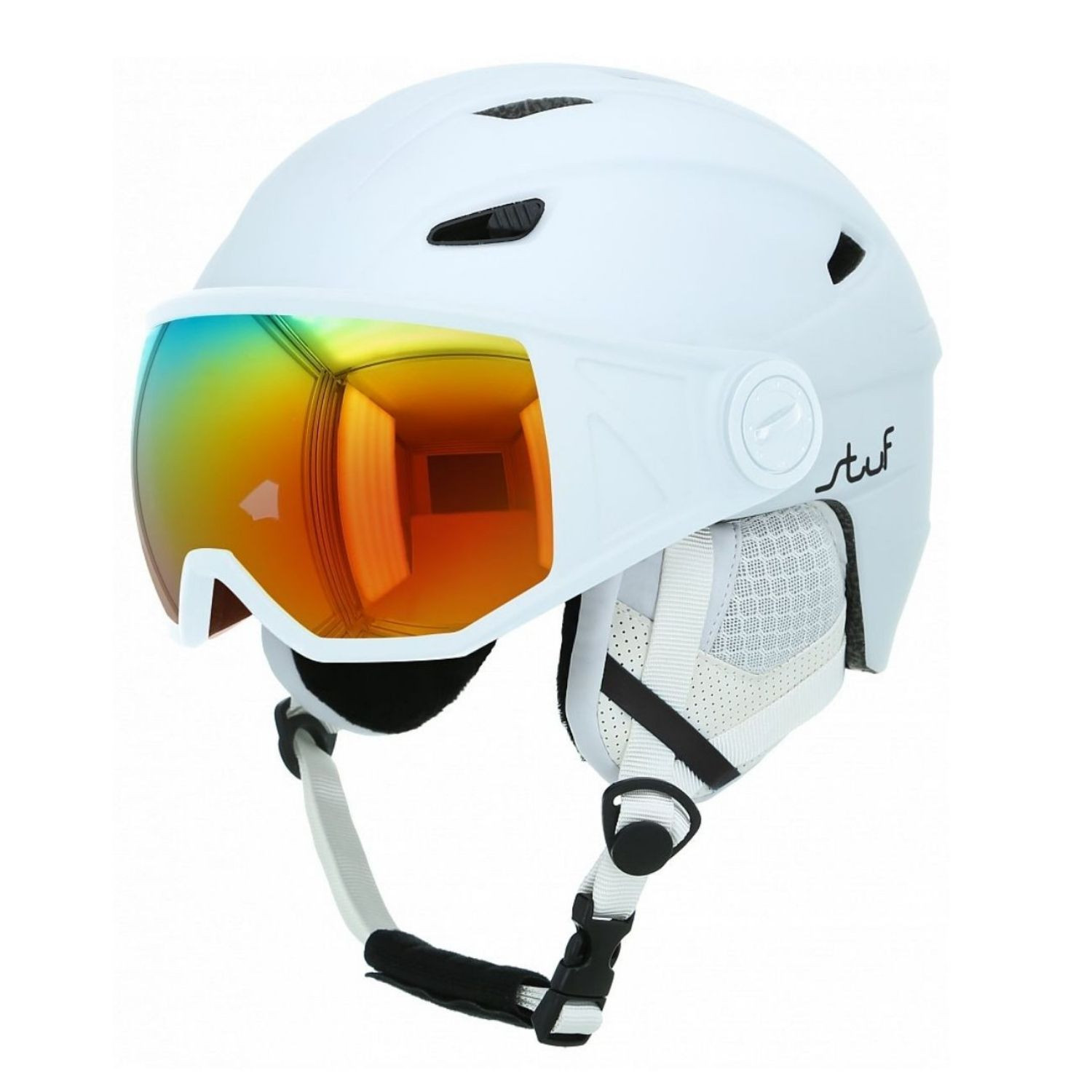 Lyžiarska prilba STUF Visor 2 White - Prilby s priezorom - 1