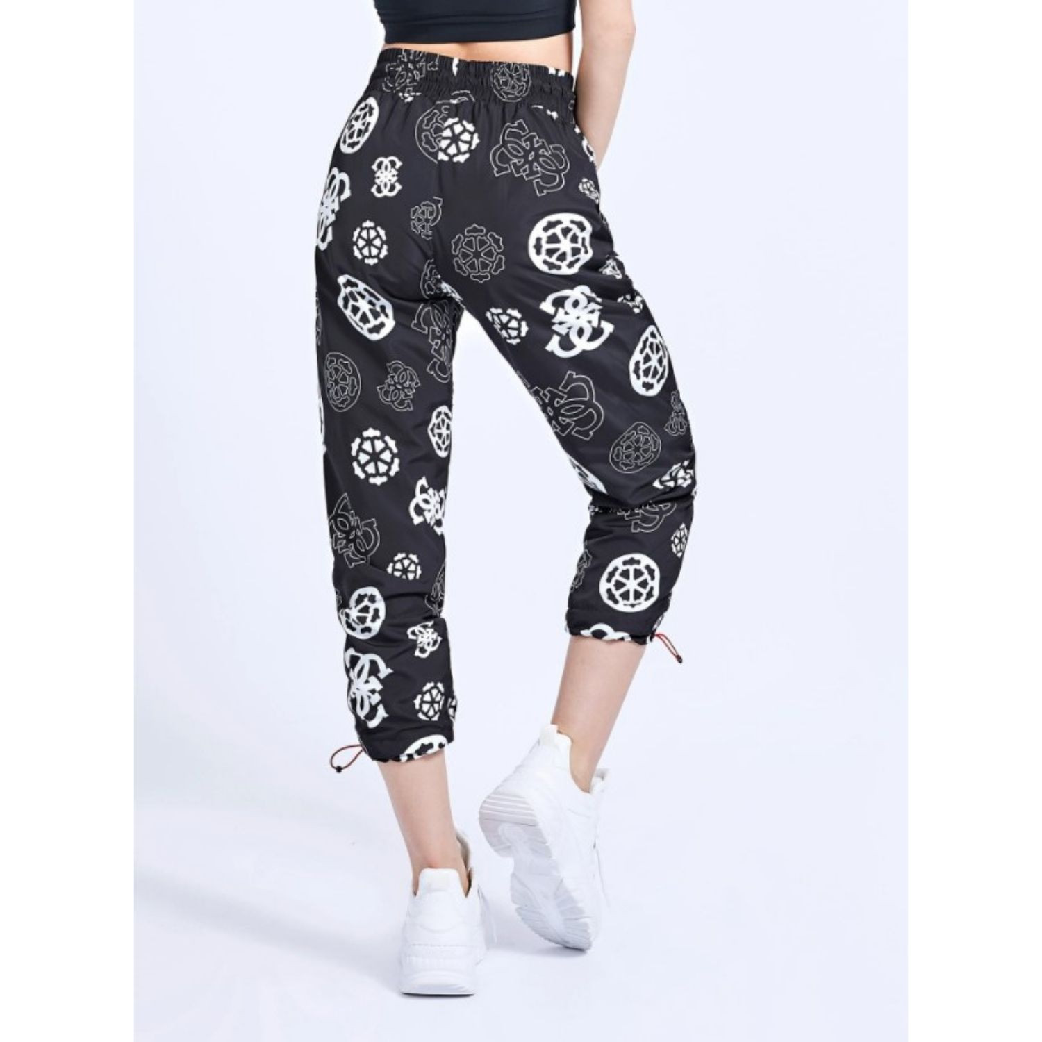 Dámske nohavice GUESS Black/White - Športové nohavice - 2