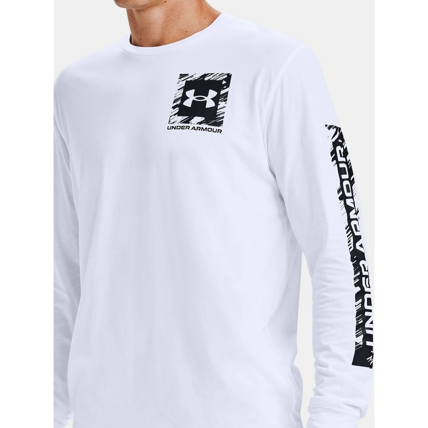 Tričko UNDER ARMOUR Box Logo Sketch LS White - OBLEČENIE - 3