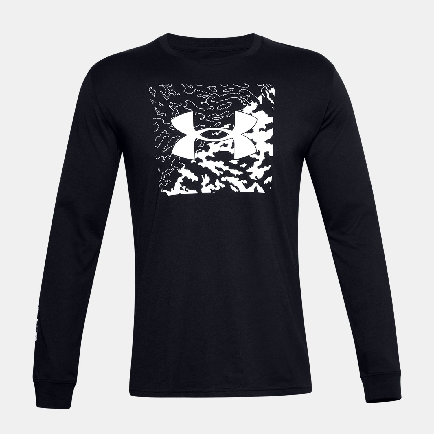 Tričko UNDER ARMOUR Camo Box Logo LS Black - OBLEČENIE - 3