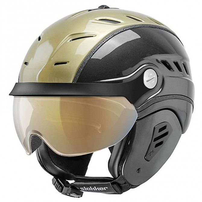 Prilba SLOKKER Bakka Visor Gold / Black - Prilby s priezorom - 1