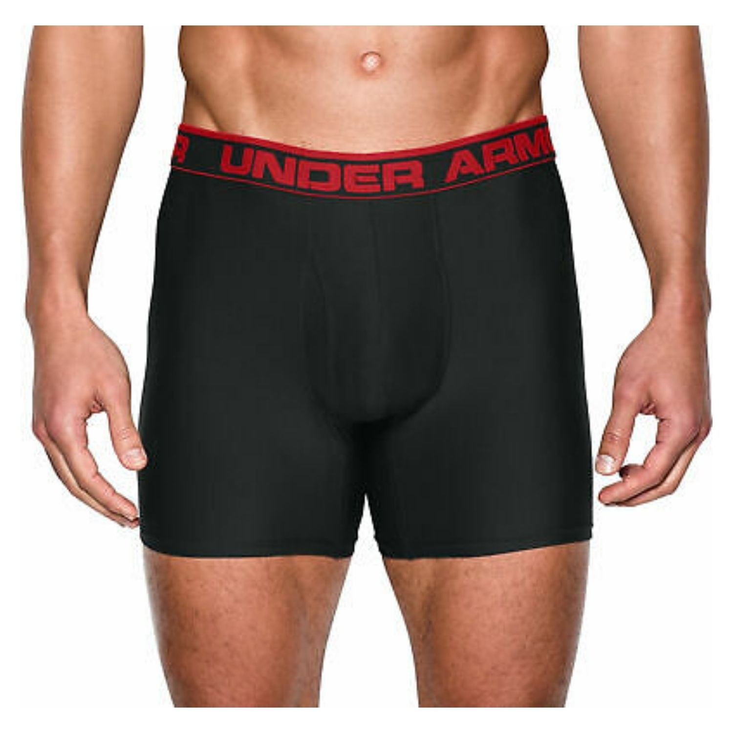 Boxerky UNDER ARMOUR The Original 6'' BoxerJock Black/Red - Spodná bielizeň - 1
