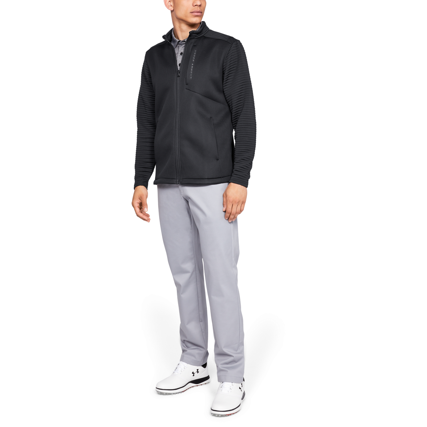 Mikina UNDER ARMOUR Storm Daytona Full Zip Apparel Black - Mikiny bez kapucne - 4