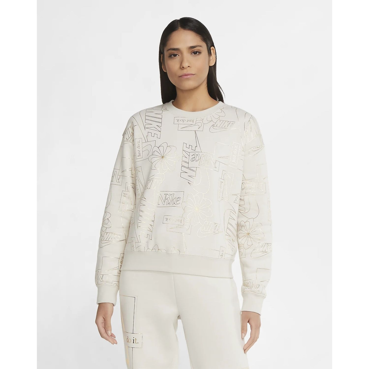 Mikina NIKE W ICN Clsh FLC AOP Top - Mikiny bez kapucne - 1