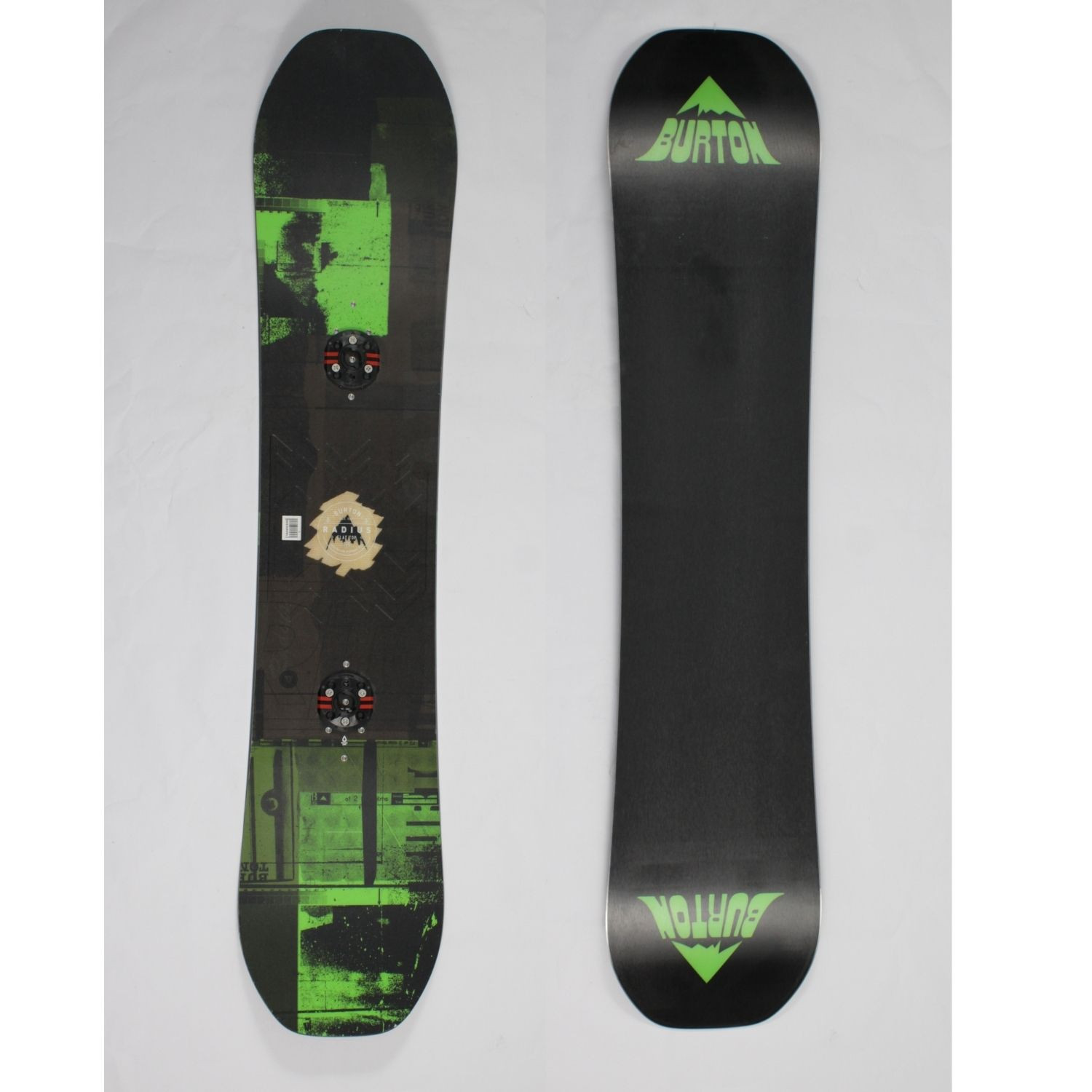 Jazdený bazárový snowboard BURTON Radius Green s viazaním - Detské snowboardy - 1