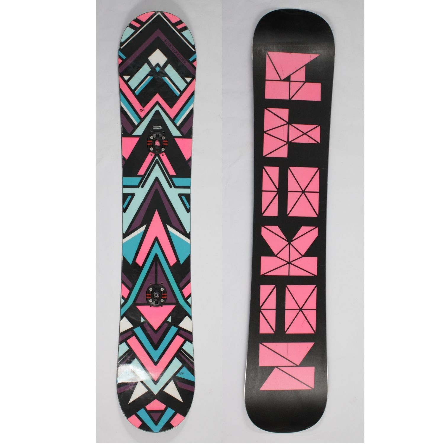 Jazdený bazárový snowboard Nikita Pink s viazaním - Dámske snowboardy - 1