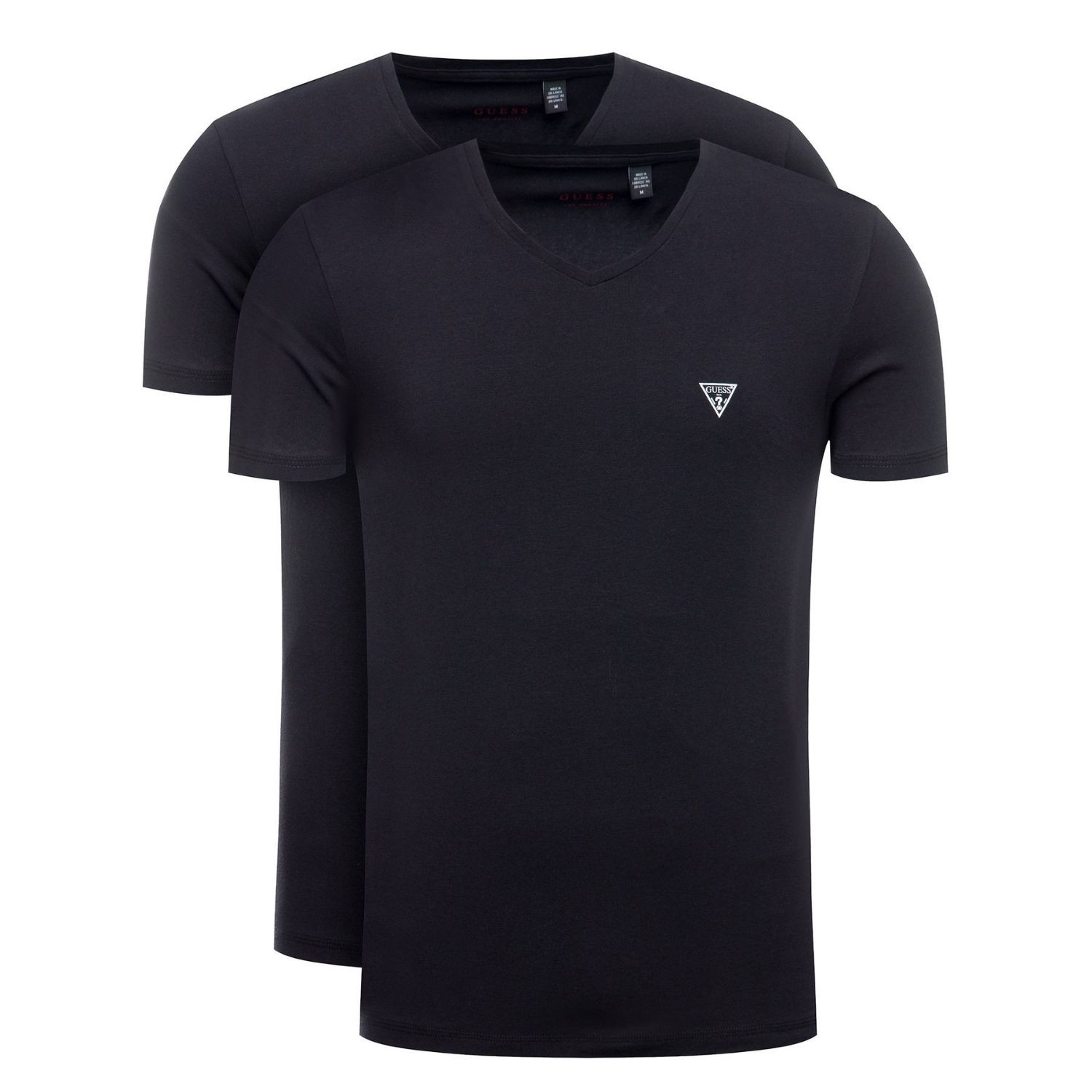 Pánske tričko GUESS 2-Pack V Neck Black - GUESS - 4