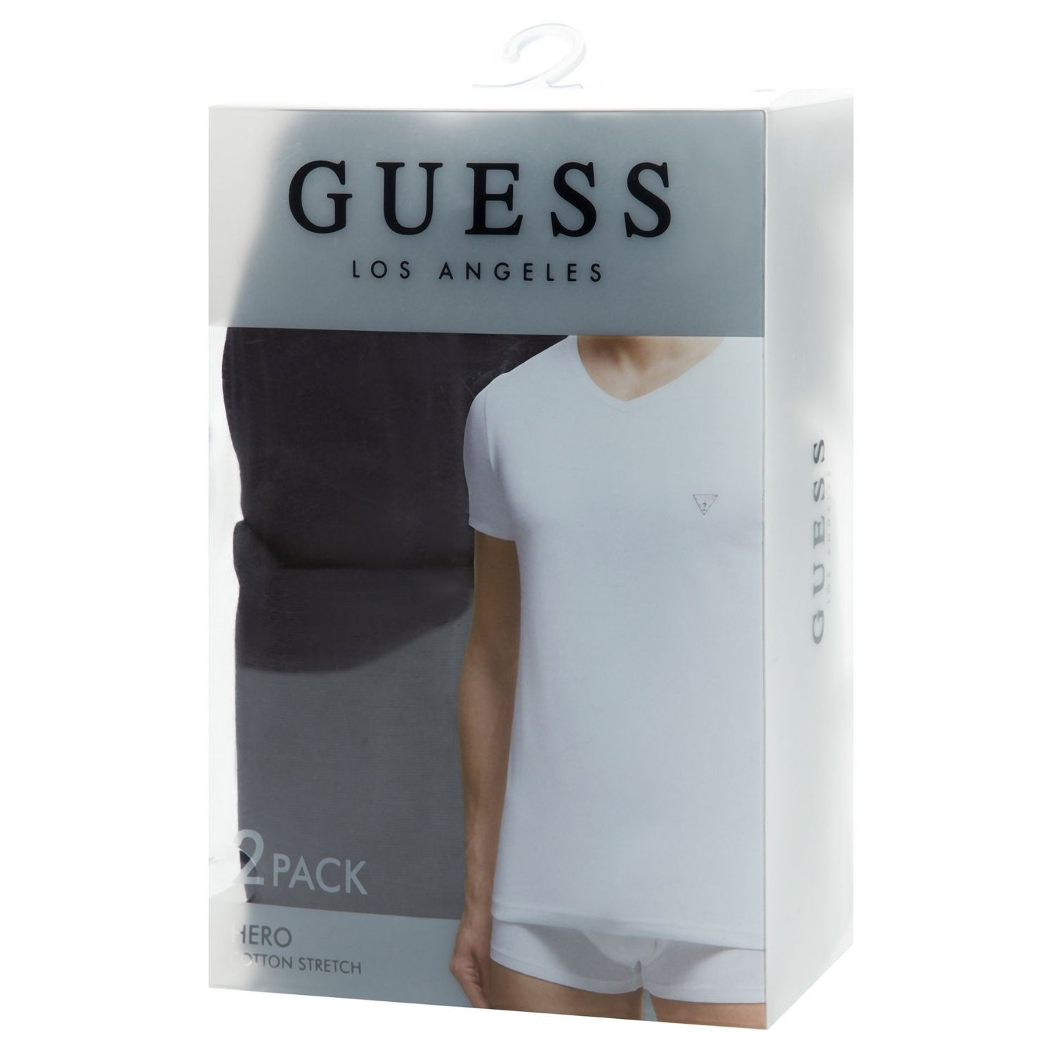 Pánske tričko GUESS 2-Pack V Neck Black - GUESS - 5