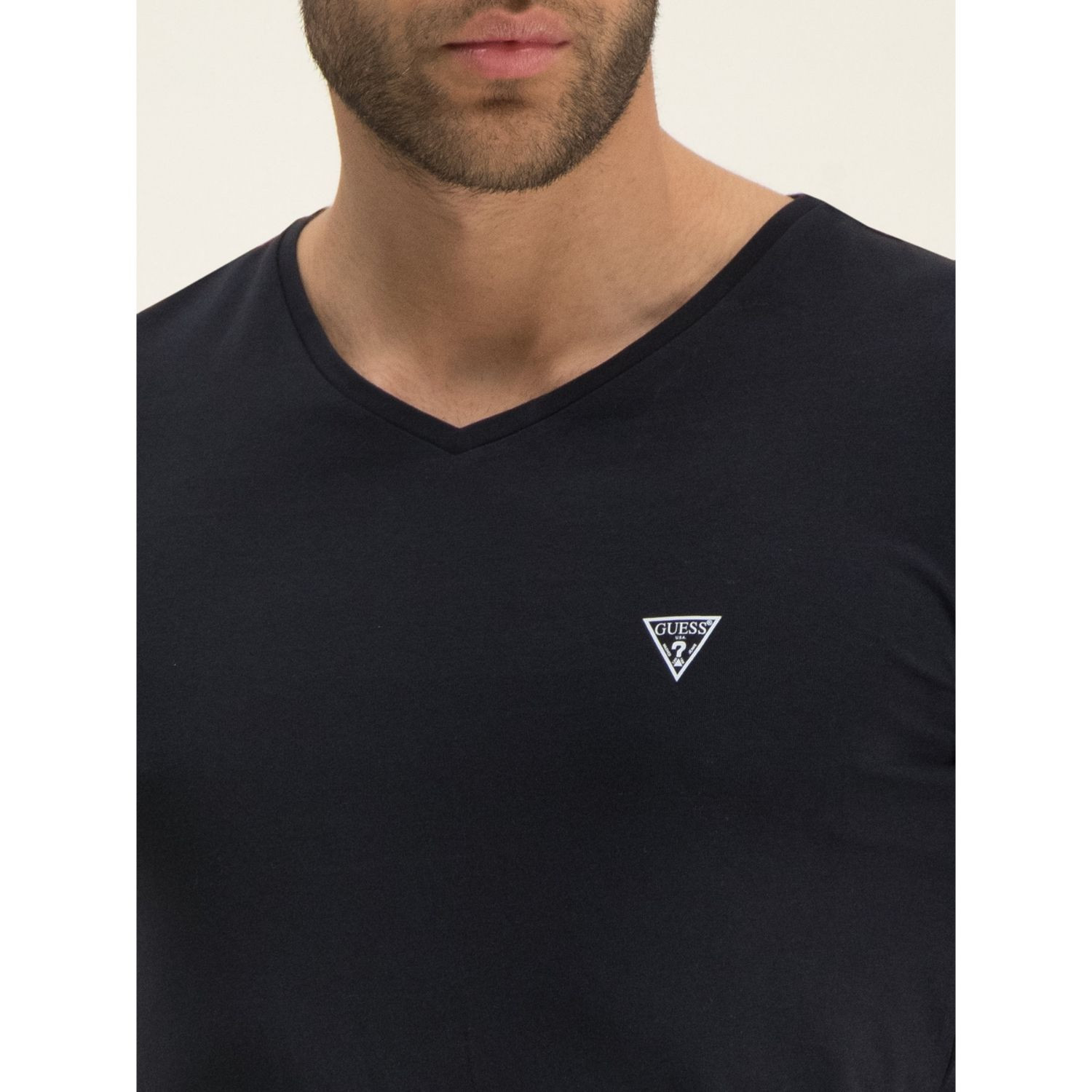 Pánske tričko GUESS 2-Pack V Neck Black - GUESS - 3