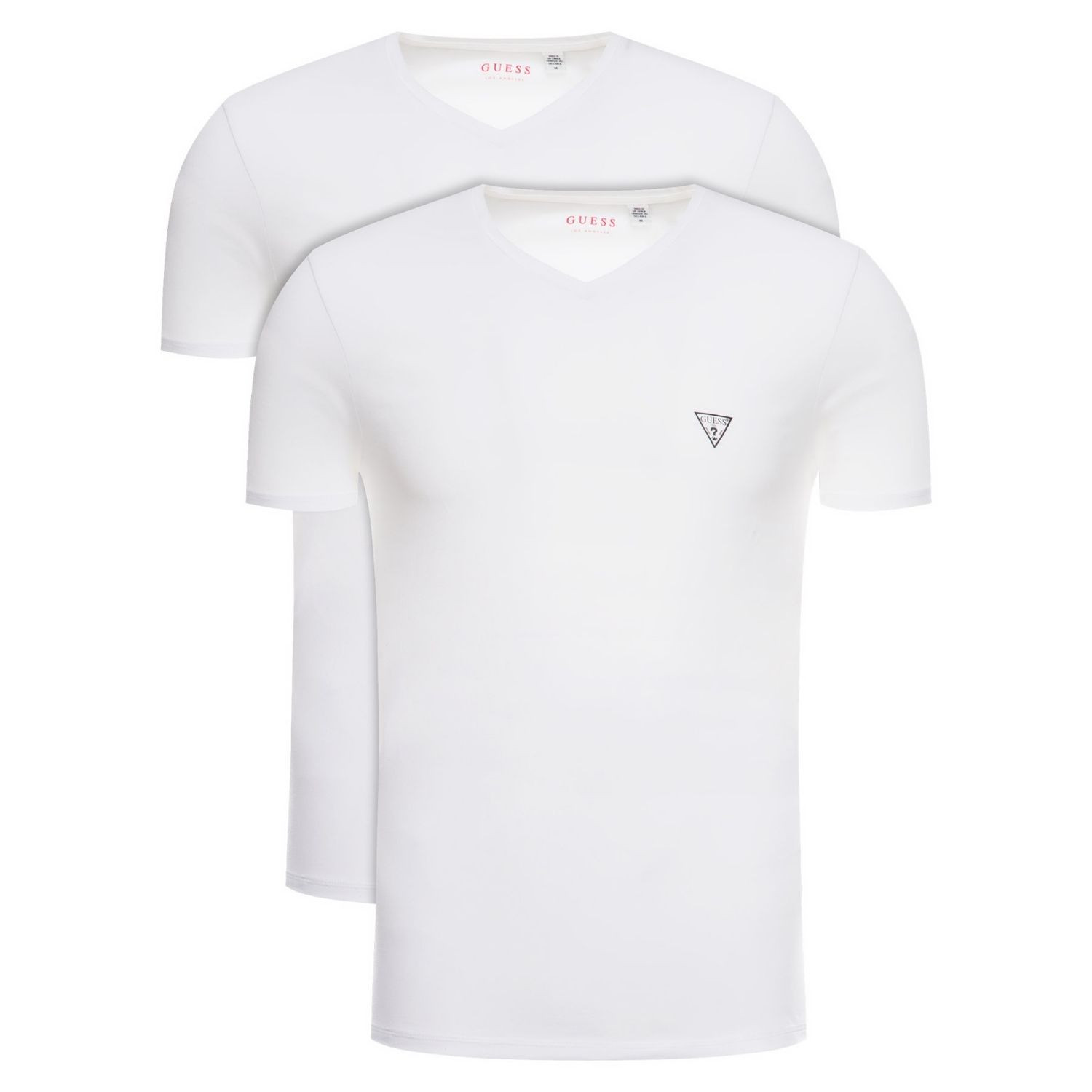 Pánske tričko GUESS 2-Pack V Neck White - GUESS - 4