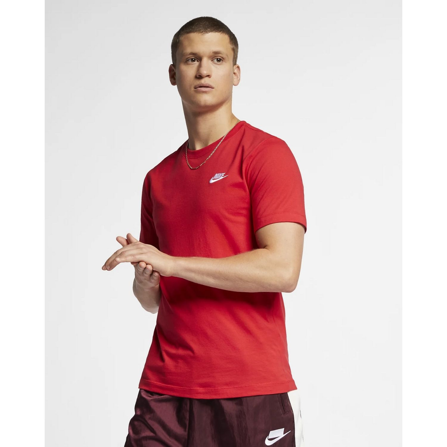 Tričko NIKE NSW Club Tee Red - NIKE - 1