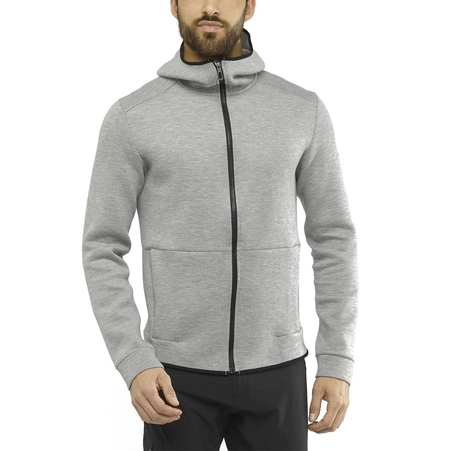 Mikina SALOMON Sight Hoodie Grey - Mikiny s kapucňou - 1