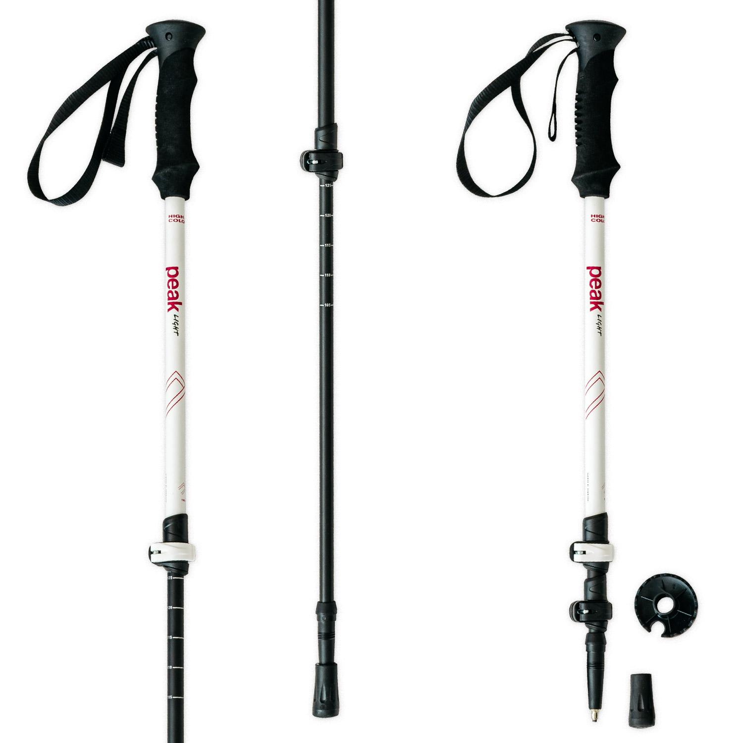 Trekingové palice HIGH COLORADO Peak Light White/Pink 105-135 cm - Trekingové palice - 1