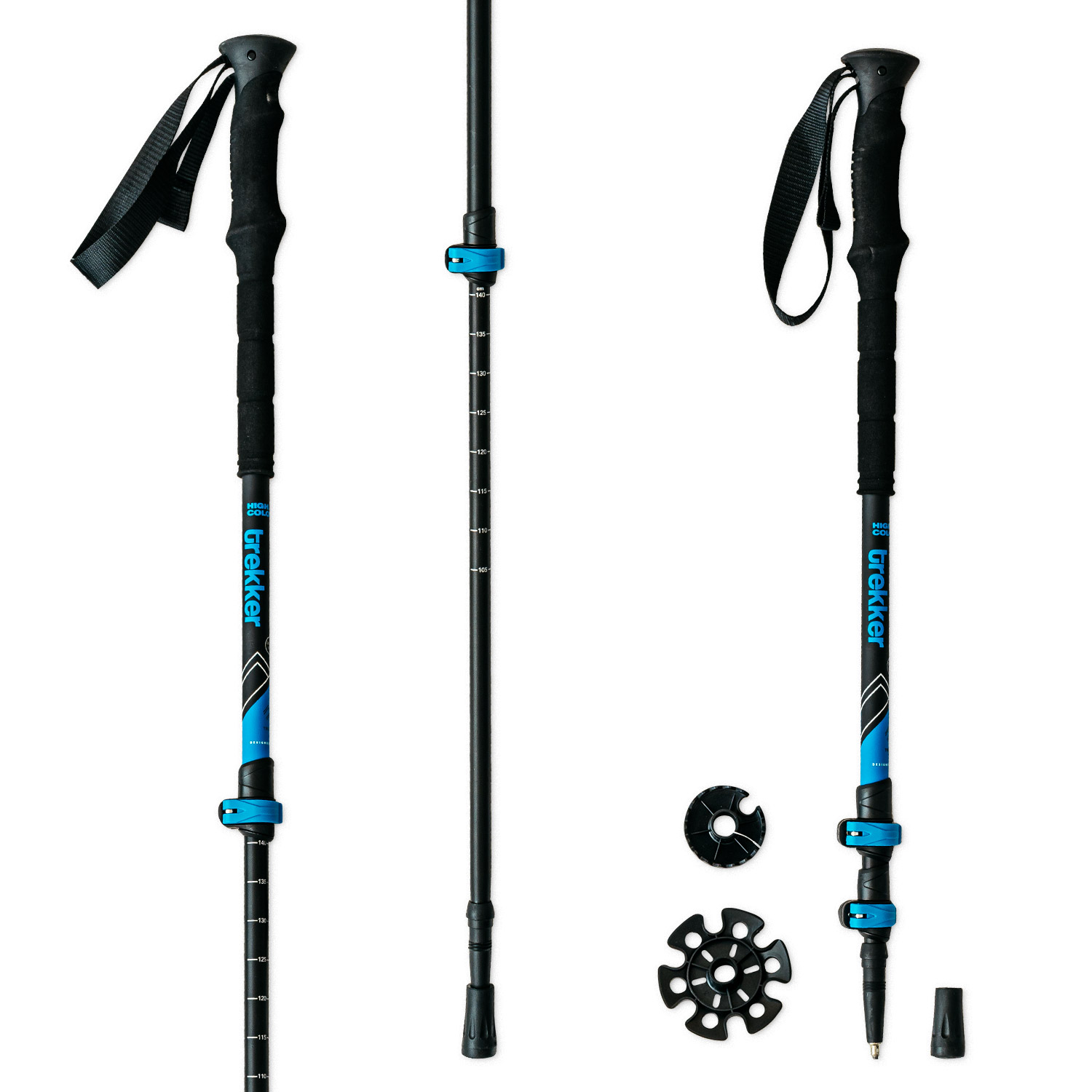 Skialpové a trekingové palice HIGH COLORADO Trekker Blue 105-140 cm - Trekingové palice - 1