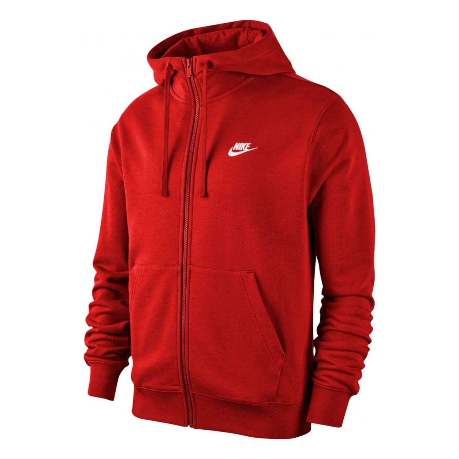 Mikina NIKE M NSW Club Hoodie FZ FT Red - Mikiny s kapucňou - 3
