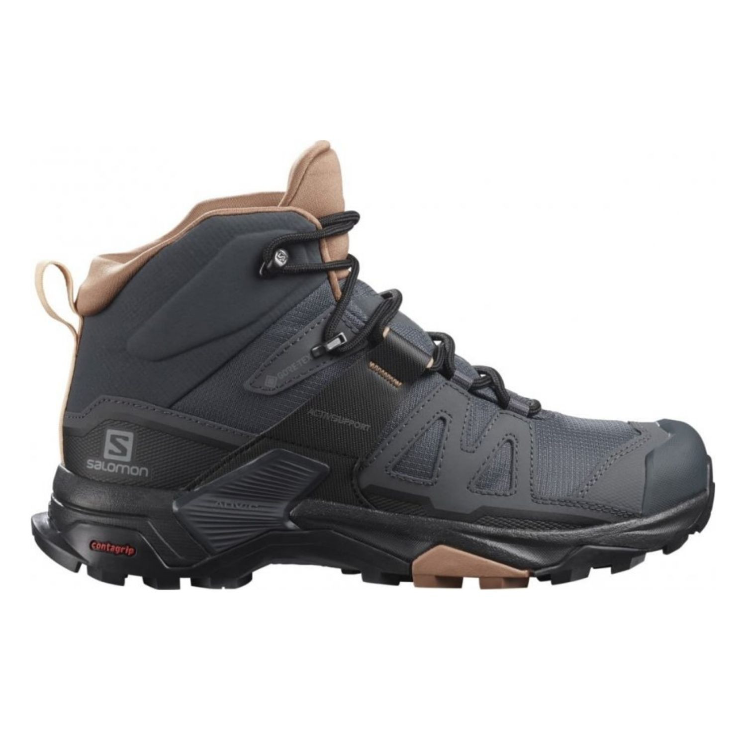 Turistické topánky SALOMON X Ultra 4 MID GTX W Ebony/Mocha Mousse