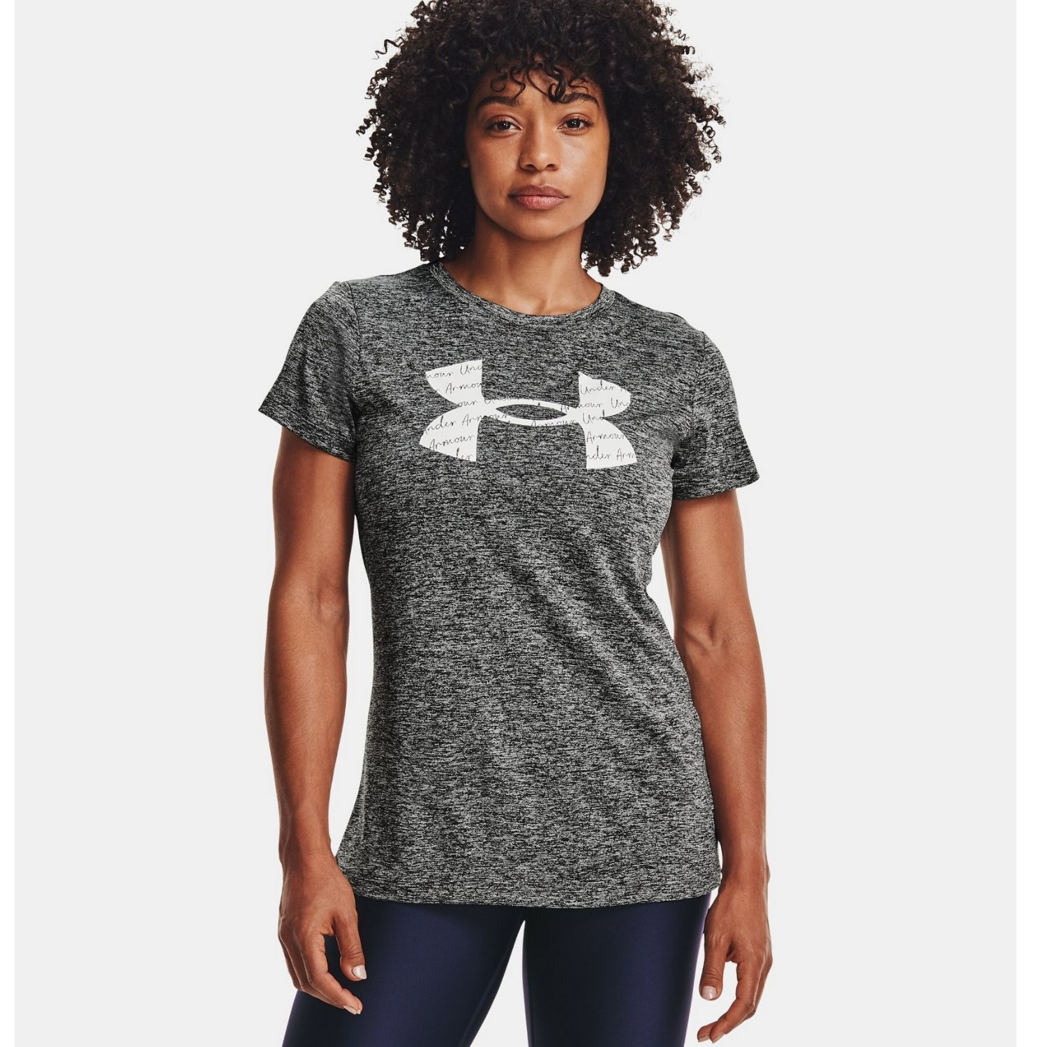 Tričko UNDER ARMOUR Tech Twist Graphic Short Sleeve Gray - Dámske oblečenie - 1