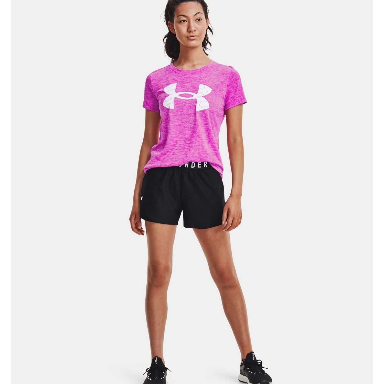 Tričko UNDER ARMOUR Tech Twist Graphic Short Sleeve Pink - Dámske oblečenie - 3