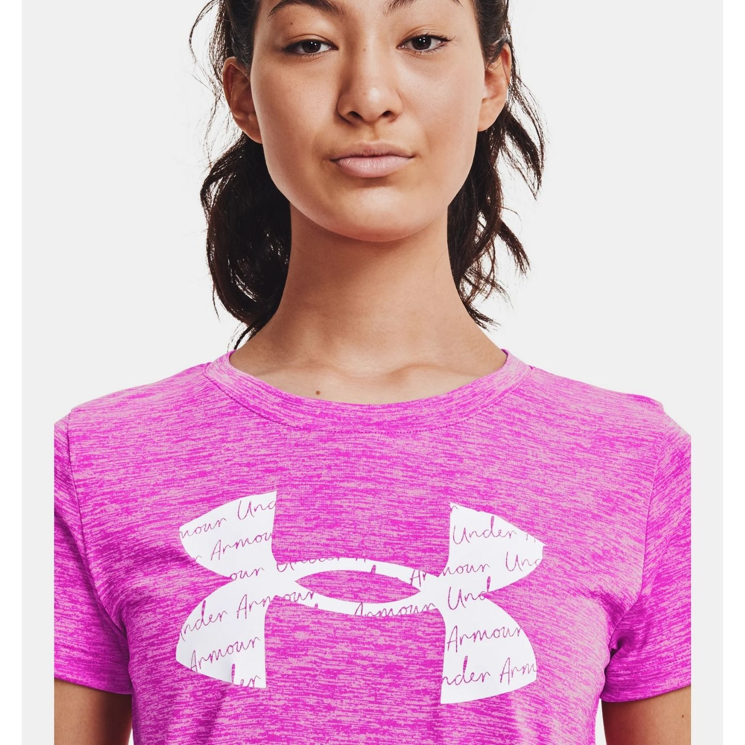 Tričko UNDER ARMOUR Tech Twist Graphic Short Sleeve Pink - Dámske oblečenie - 2