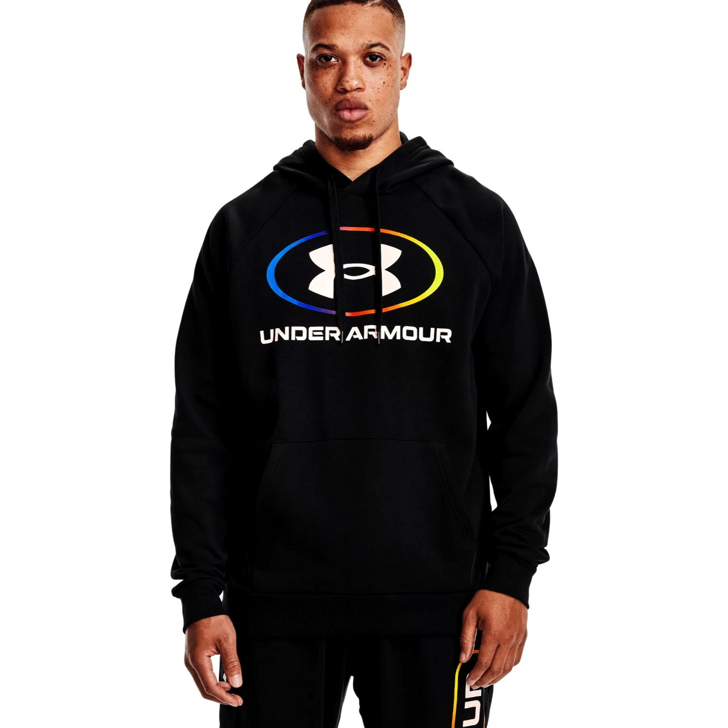 Mikina UNDER ARMOUR Rival Fleece Lockertag Hoodie Black - Mikiny s kapucňou - 1