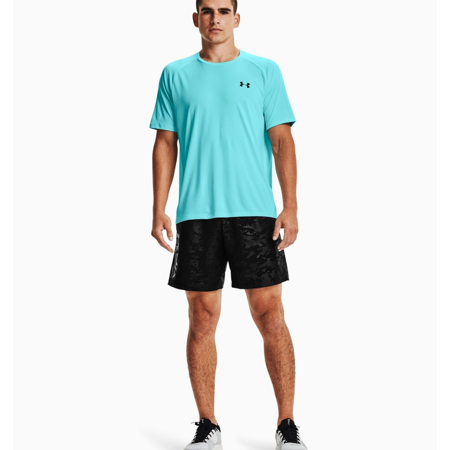 Šortky UNDER ARMOUR Woven Emboss Shorts Black - Kraťasy & Šortky - 4