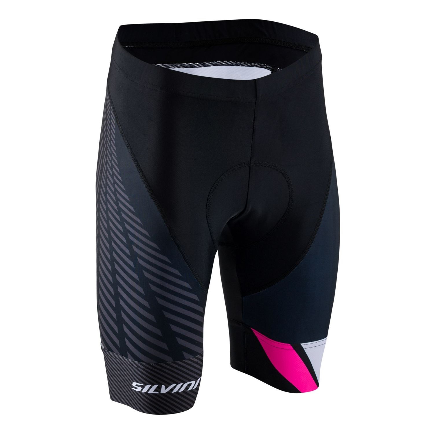 Cyklistické nohavice SILVINI Team WP1409 Black/Pink - Cyklo spodok - 1