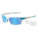 Slnečné okuliare DIRTY DOG Sport Evolve X1 Satin White Grey/Ice Blue Mirror Polarised & Clear