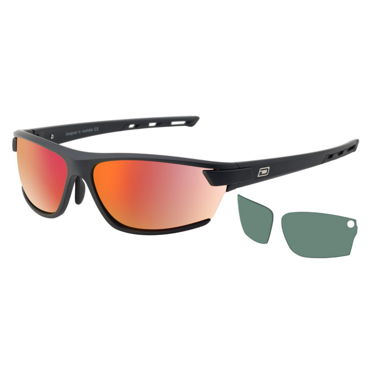 Slnečné okuliare DIRTY DOG Sport Evolve X2 Satin Black Grey/Red Fusion Mirror Polarised & Grey Polarised - Slnečné okuliare - 1