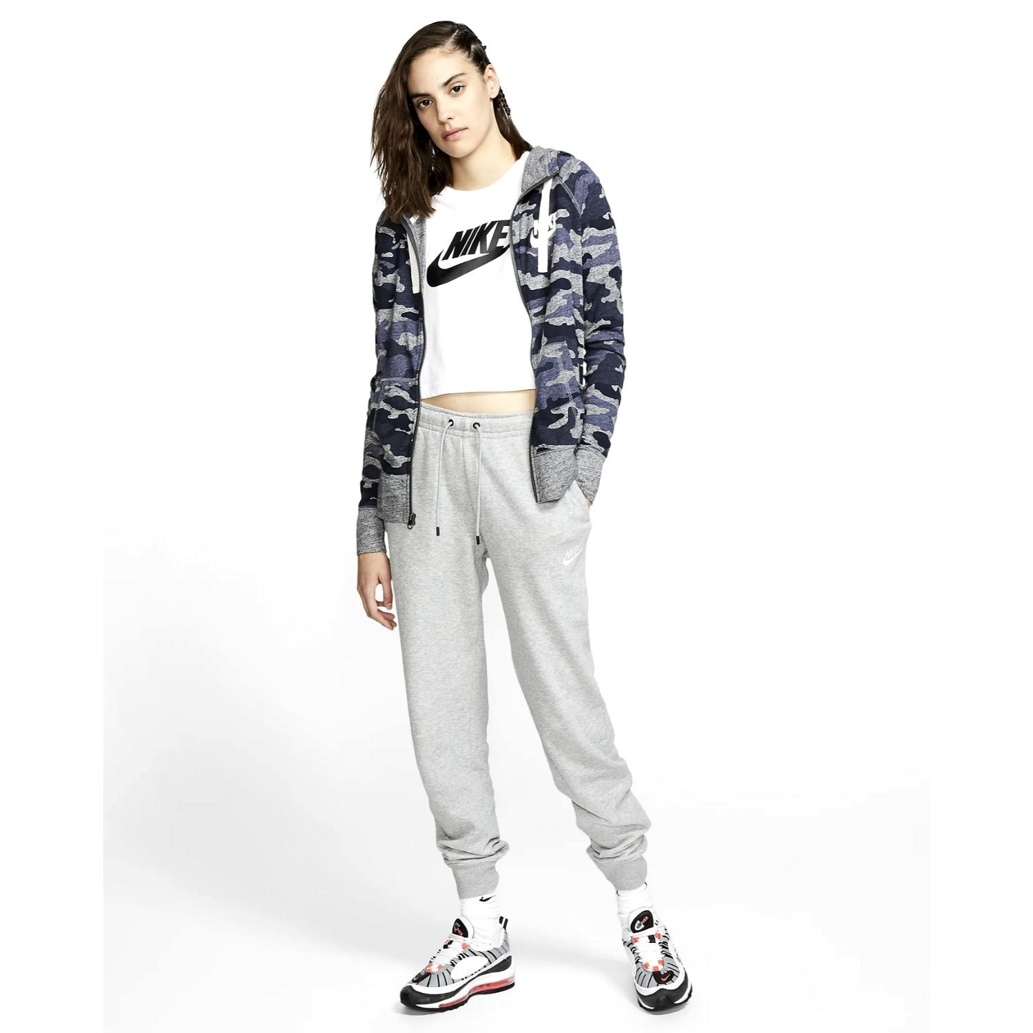 Tepláky NIKE Essentl REG Fleece Gray - Tepláky - 4