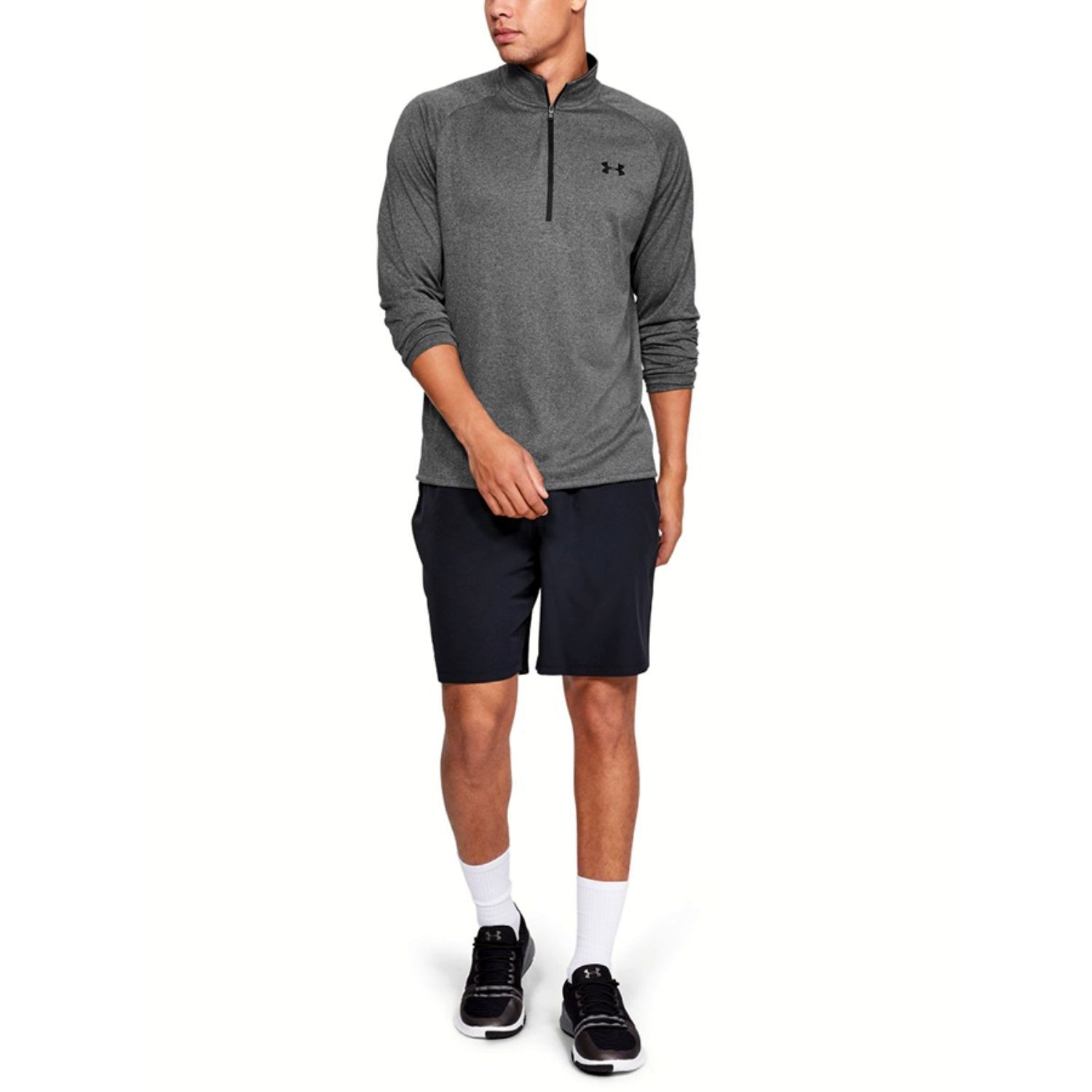 Tričko Under Armour Tech 2.0 1/2 Zip-Grey - OBLEČENIE - 4