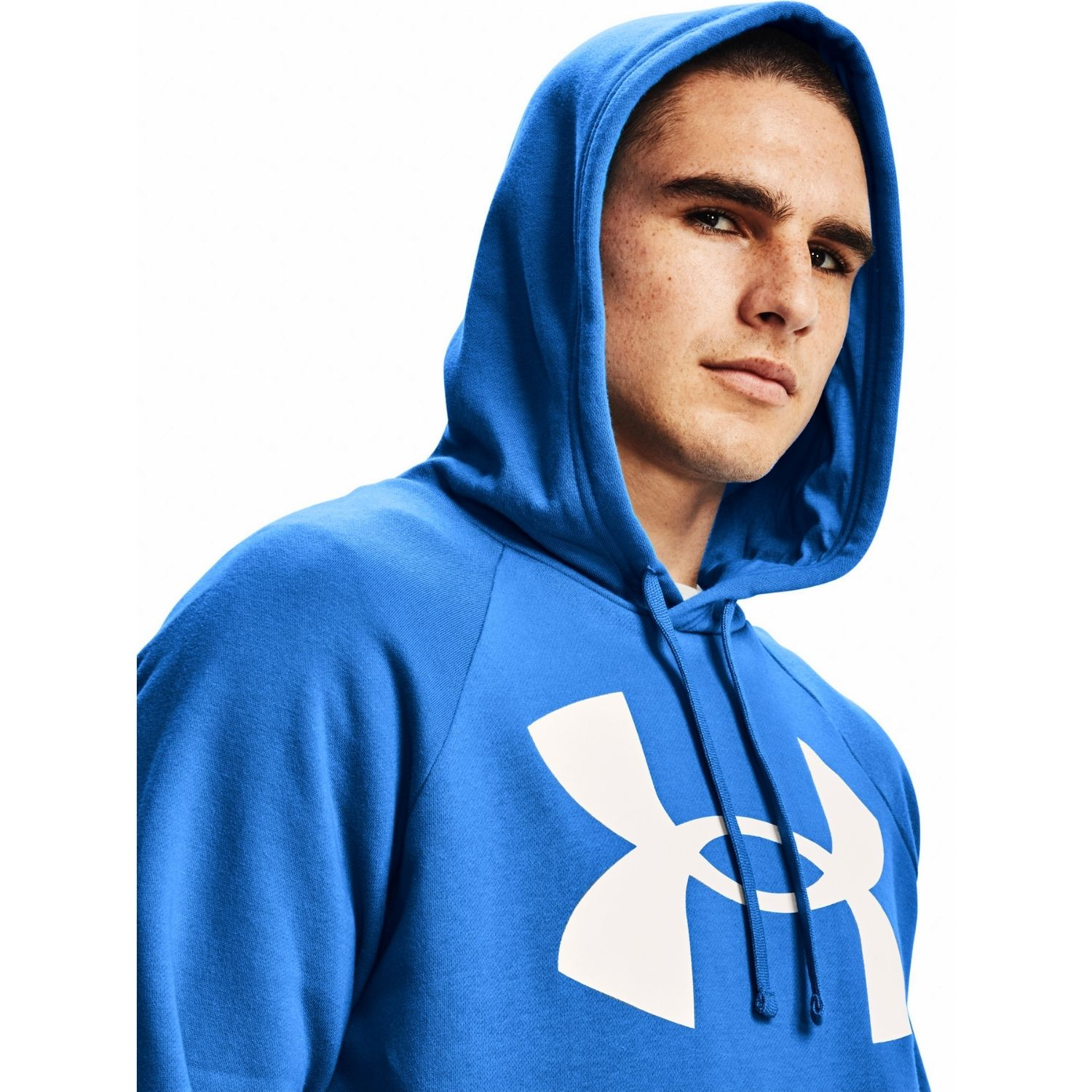 Mikina UNDER ARMOUR Rival Fleece Big Logo Light Blue - Mikiny s kapucňou - 2