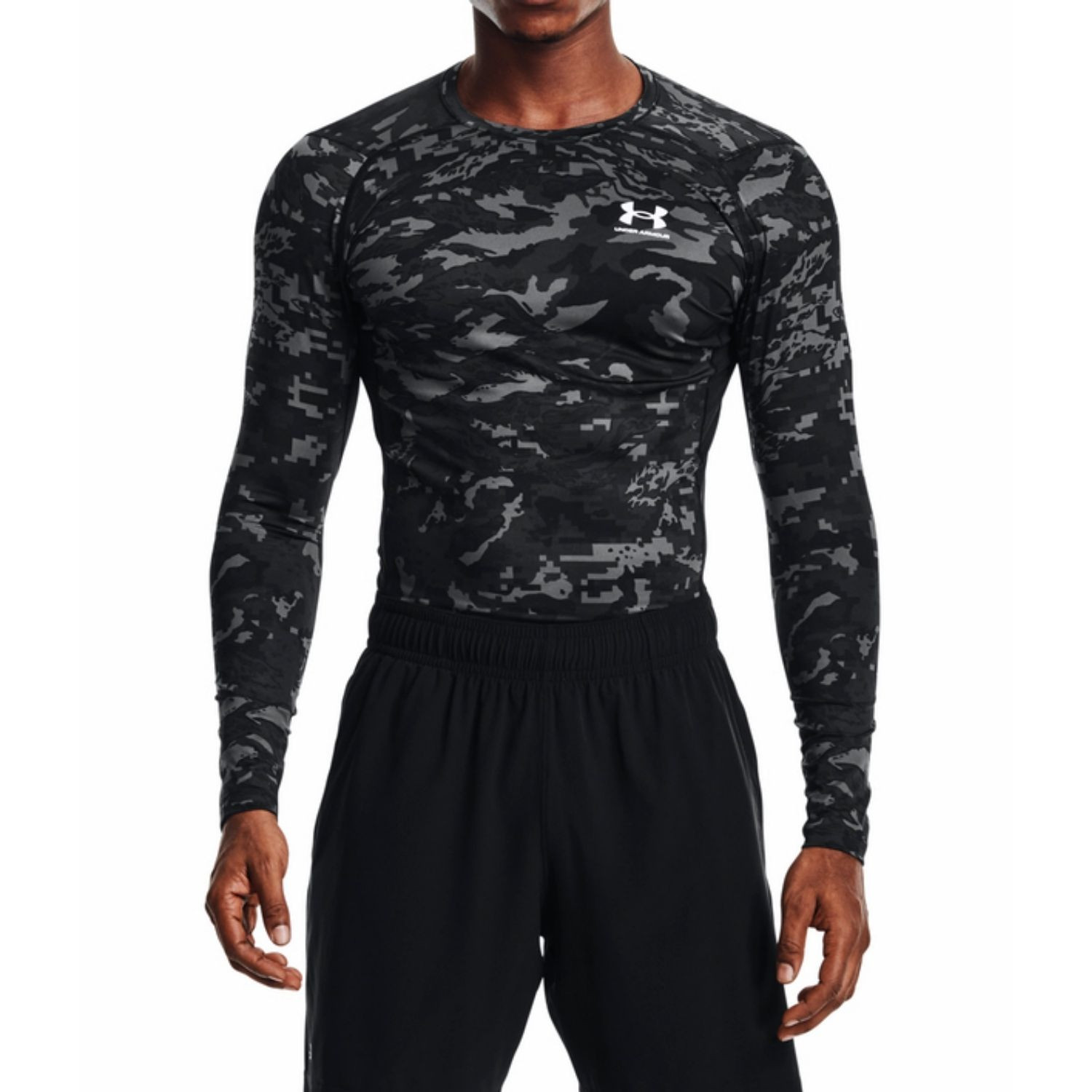 Kompresné tričko HG Armour Camo Comp LS Black - OBLEČENIE - 1