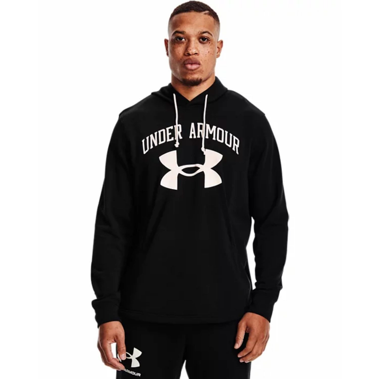 Mikina UNDER ARMOUR Rival Terry Big Logo HD Black - Mikiny s kapucňou - 1