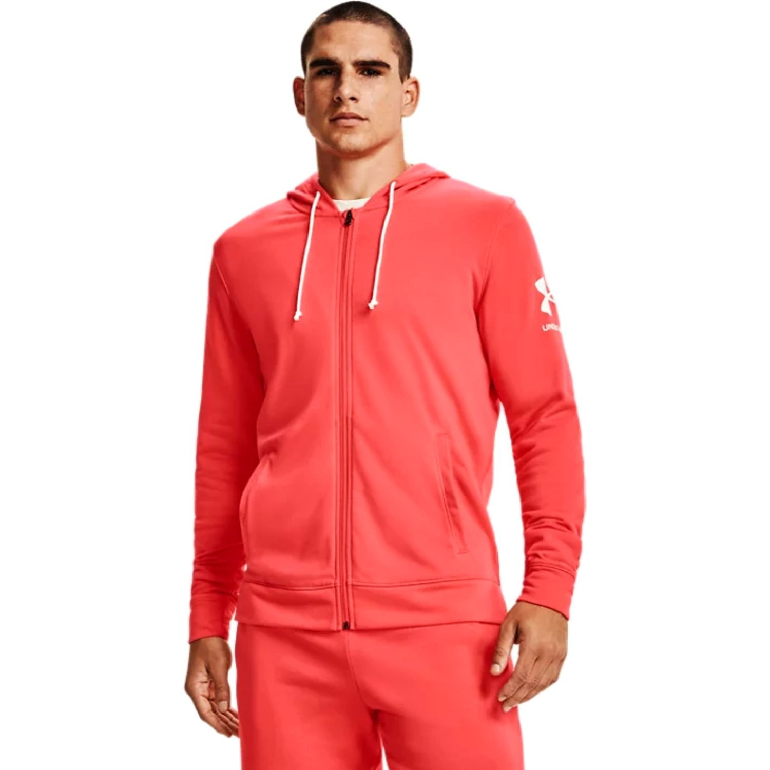 Mikina UNDER ARMOUR Rival Terry Full Zip Red - Mikiny s kapucňou - 1