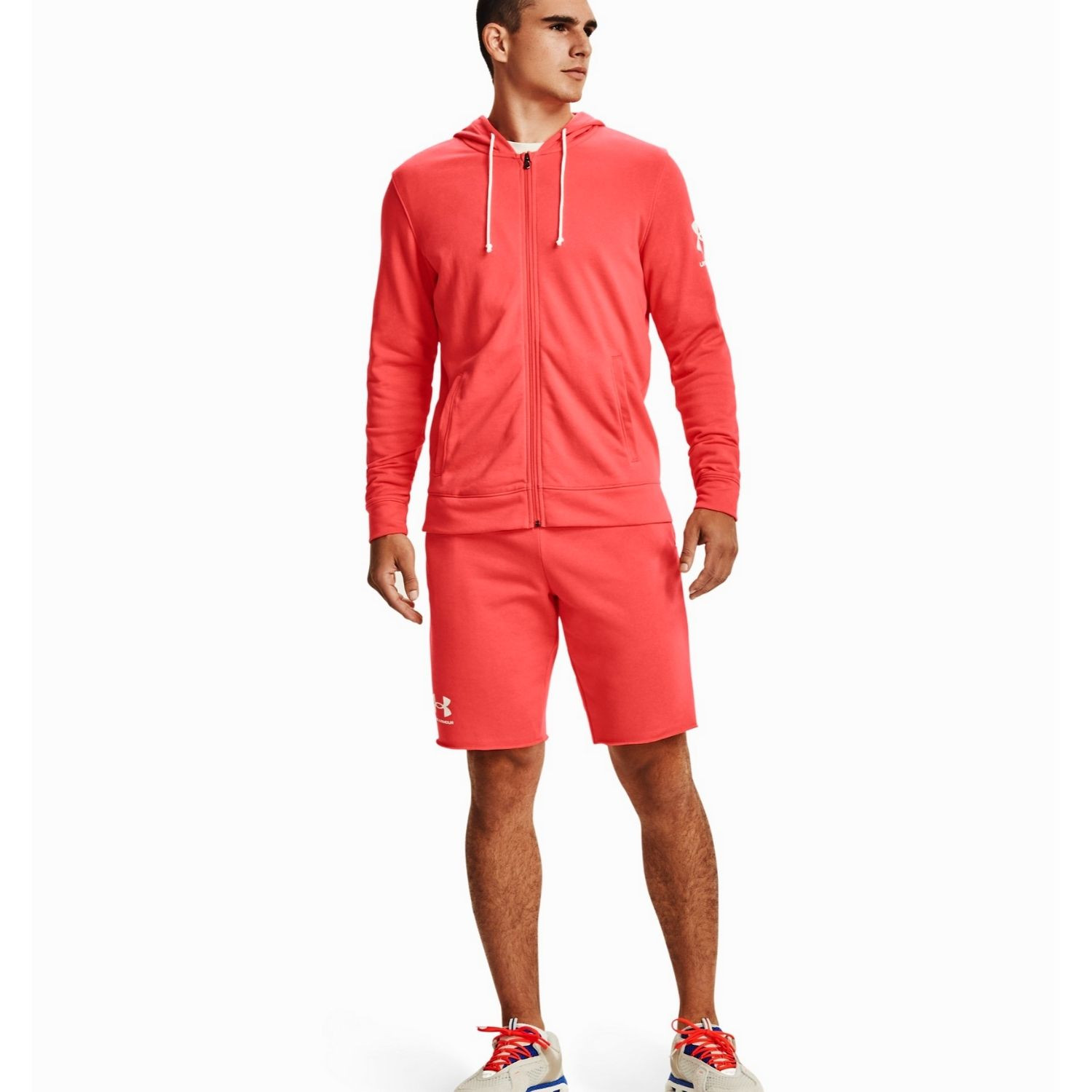 Mikina UNDER ARMOUR Rival Terry Full Zip Red - Mikiny s kapucňou - 2