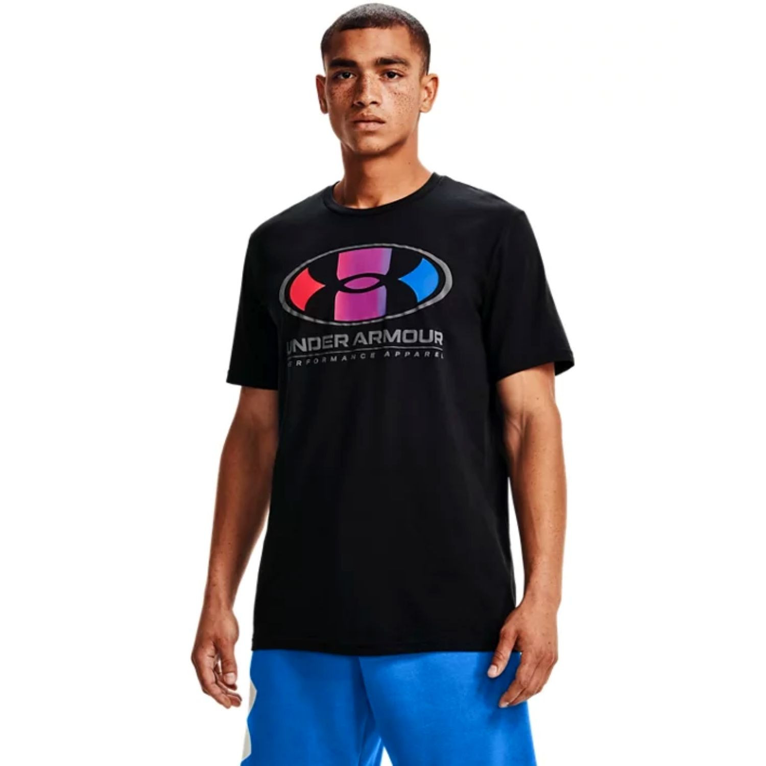 Tričko UNDER ARMOUR Multi Color Lockertag SS Black - OBLEČENIE - 1