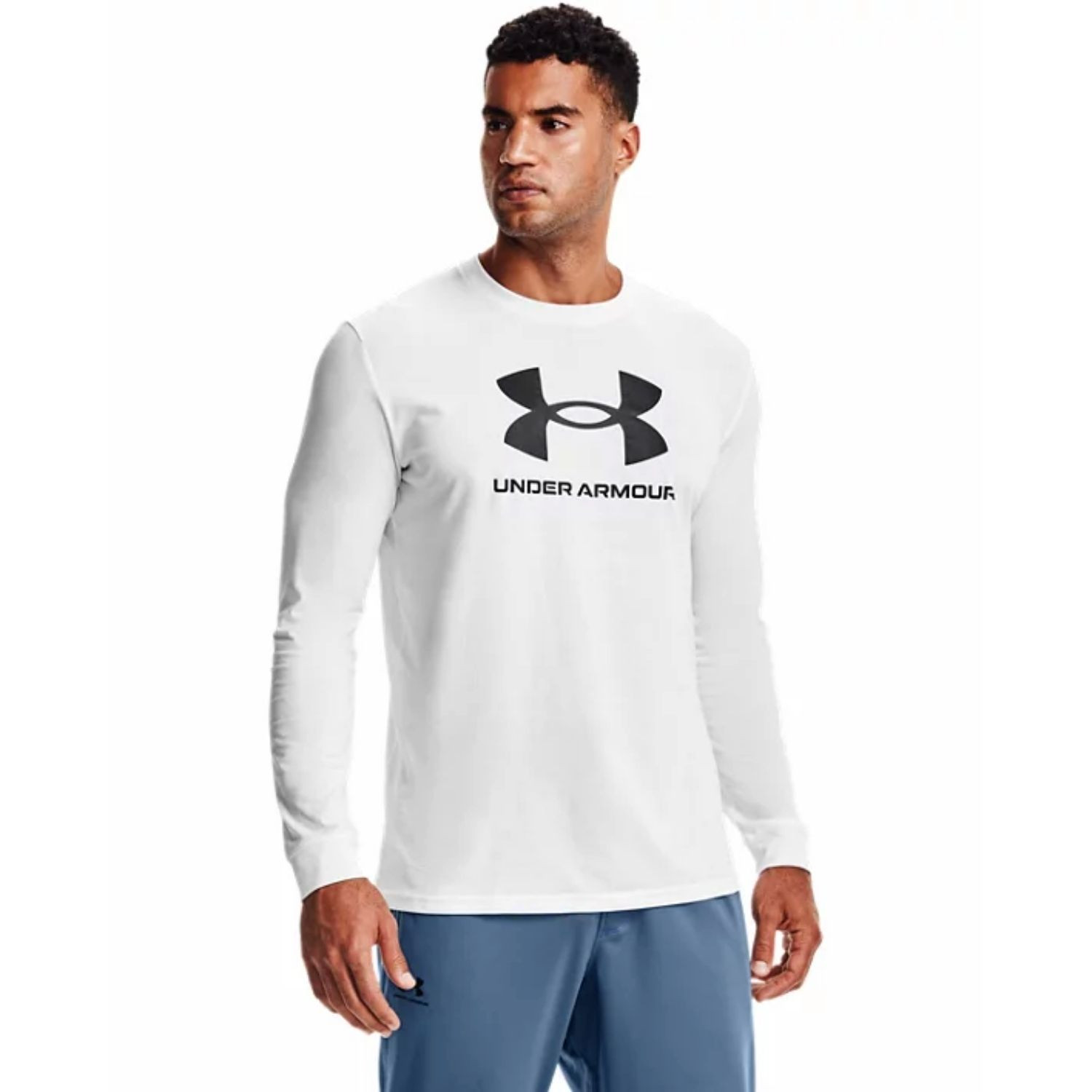 Tričko UNDER ARMOUR Sportstyle Logo LS White - OBLEČENIE - 1