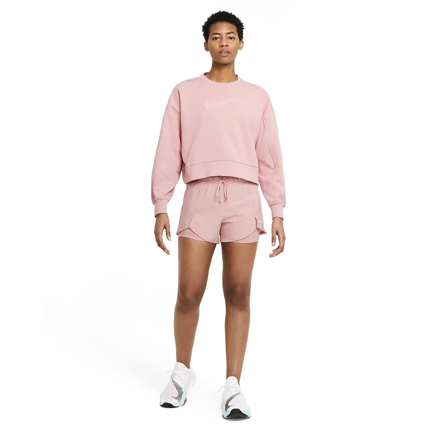 Mikina NIKE Sweatshirt  DRY GET FIT DREW Pink - Mikiny s kapucňou - 3