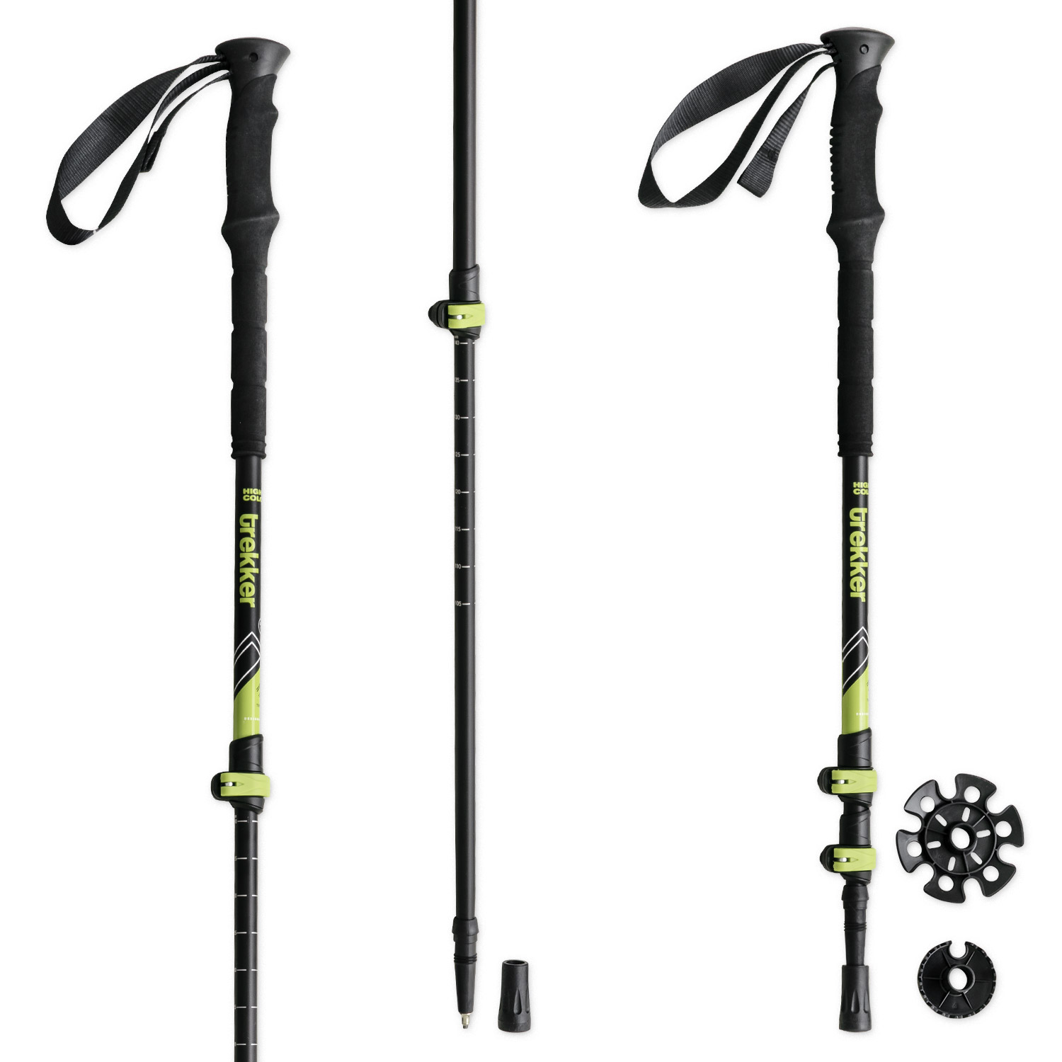 Skialpové a trekingové palice HIGH COLORADO Trekker Green 105-140 cm - Trekingové palice - 1