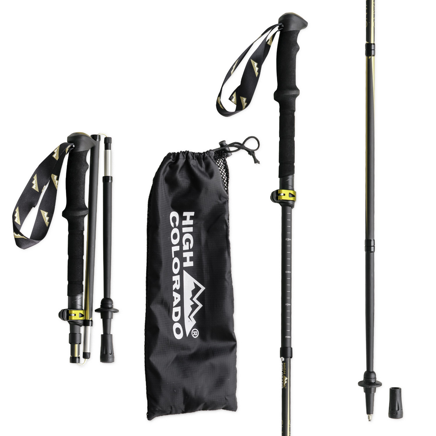 Karbónové trekingové palice HIGH COLORADO Shavano 110-130 cm - Trekingové palice - 1